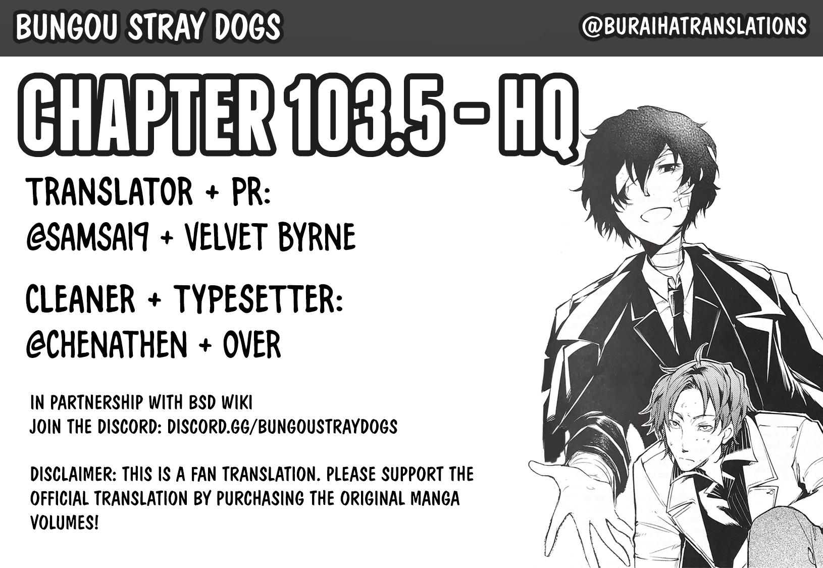 Bungou Stray Dogs, Chapter 103.5 image 01